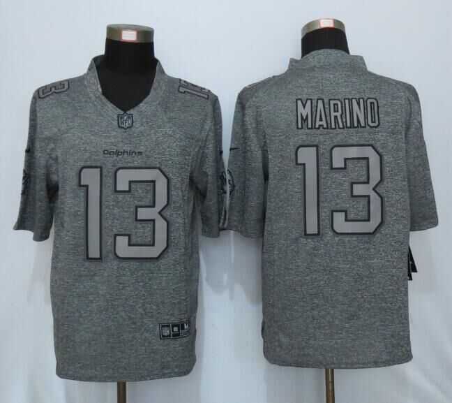Nike Limited Miami Dolphins #13 Marino Gray Men's Stitched Gridiron Gray Jersey,We sell and wholesale Nike Limited Miami Dolphins #13 Marino Gray Men's Stitched Gridiron Gray Jersey on line form chian!